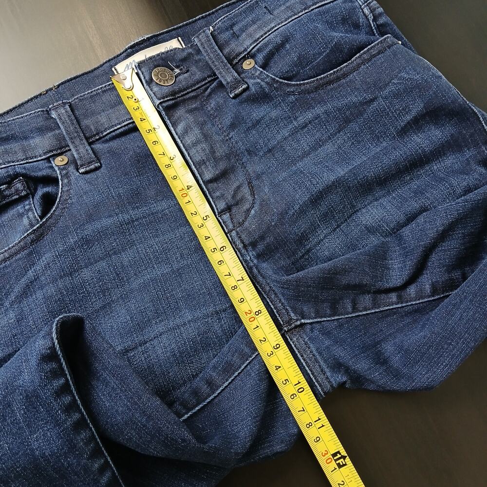 Madewell Skinny Skinny Ankle Zip Jeans size 27 med indigo blue mid-rise 28Wx29L - Picture 13 of 16